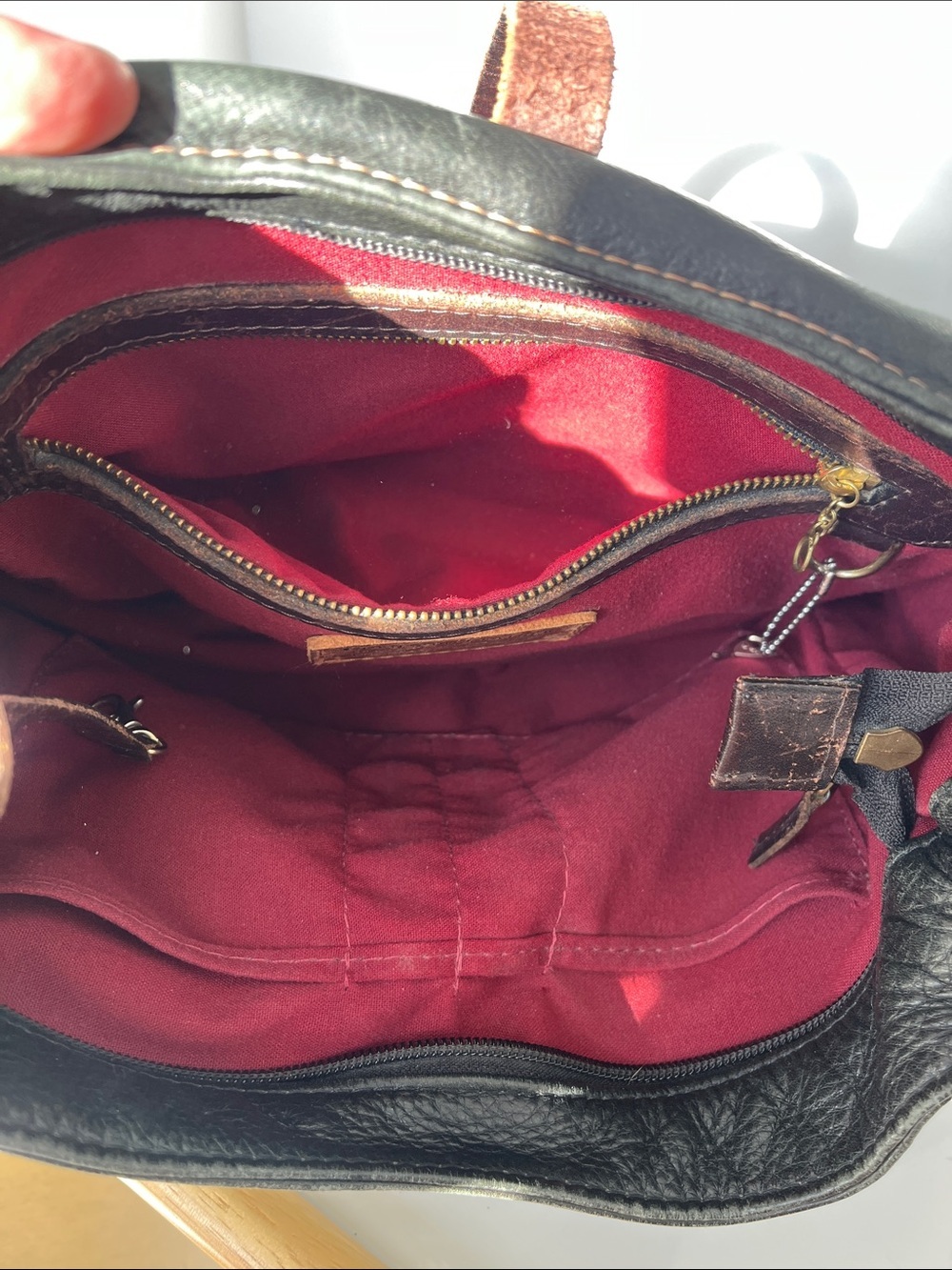 Coronado Leather Black Brown Concealed Carry Crossbody Shoulder Bag CCW Purse - Picture 10 of 14